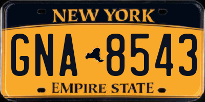 NY license plate GNA8543