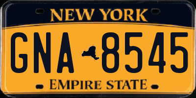 NY license plate GNA8545
