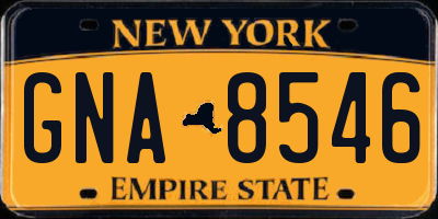 NY license plate GNA8546