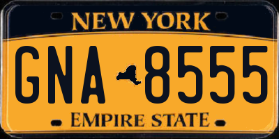 NY license plate GNA8555