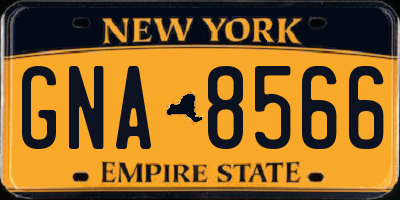 NY license plate GNA8566
