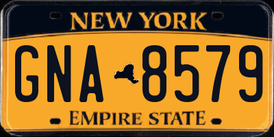 NY license plate GNA8579