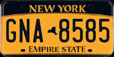 NY license plate GNA8585