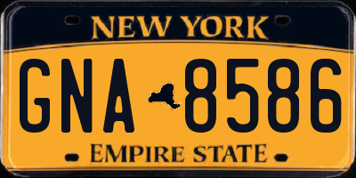 NY license plate GNA8586
