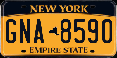 NY license plate GNA8590