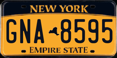 NY license plate GNA8595