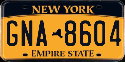 NY license plate GNA8604