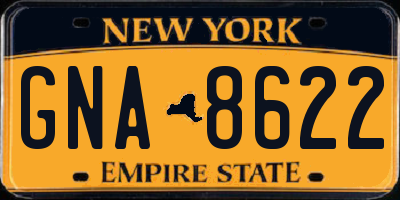NY license plate GNA8622