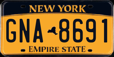 NY license plate GNA8691