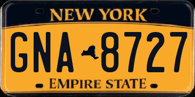 NY license plate GNA8727