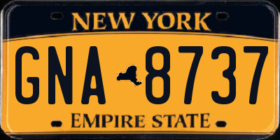 NY license plate GNA8737
