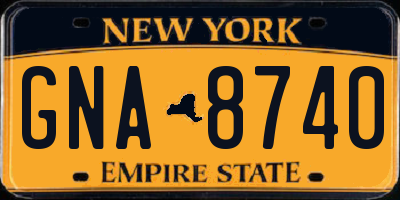 NY license plate GNA8740