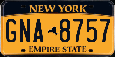 NY license plate GNA8757