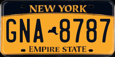 NY license plate GNA8787