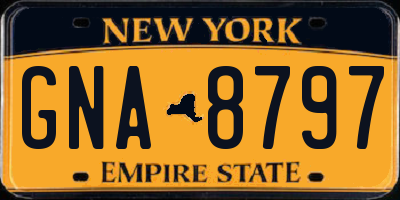 NY license plate GNA8797