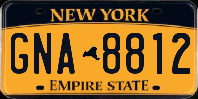 NY license plate GNA8812