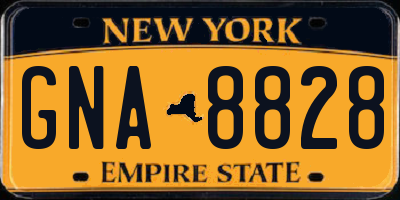 NY license plate GNA8828