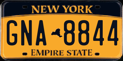 NY license plate GNA8844