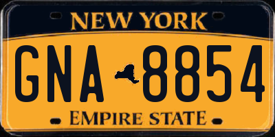 NY license plate GNA8854