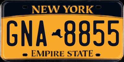NY license plate GNA8855
