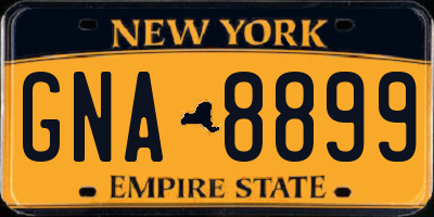 NY license plate GNA8899