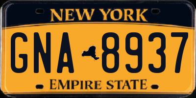 NY license plate GNA8937