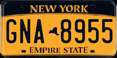 NY license plate GNA8955