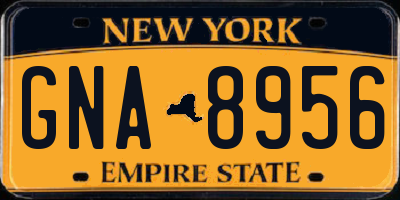 NY license plate GNA8956