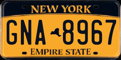 NY license plate GNA8967