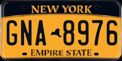 NY license plate GNA8976