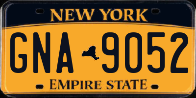 NY license plate GNA9052