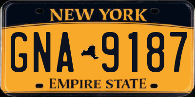 NY license plate GNA9187