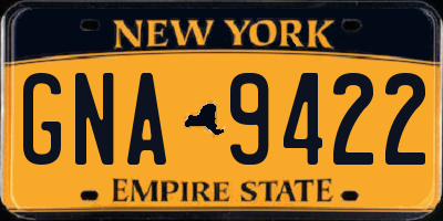 NY license plate GNA9422