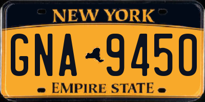 NY license plate GNA9450