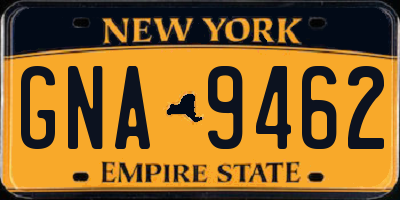 NY license plate GNA9462