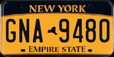 NY license plate GNA9480