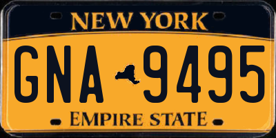 NY license plate GNA9495