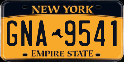 NY license plate GNA9541