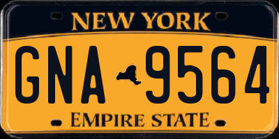 NY license plate GNA9564