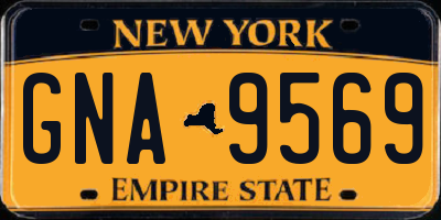 NY license plate GNA9569