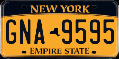 NY license plate GNA9595
