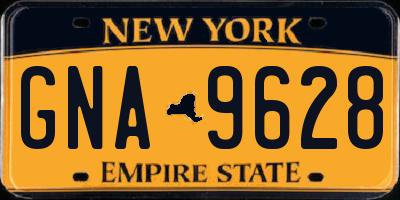 NY license plate GNA9628
