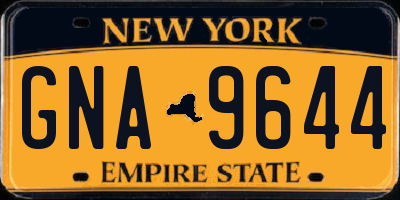 NY license plate GNA9644