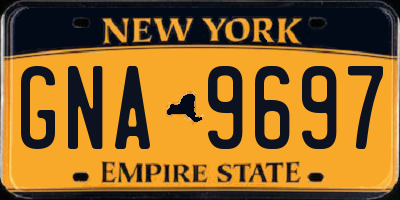 NY license plate GNA9697