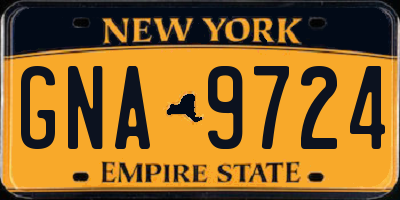 NY license plate GNA9724