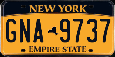 NY license plate GNA9737