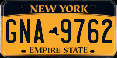 NY license plate GNA9762