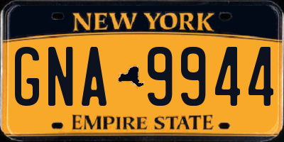 NY license plate GNA9944
