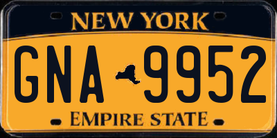 NY license plate GNA9952