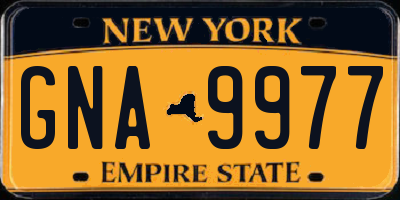 NY license plate GNA9977